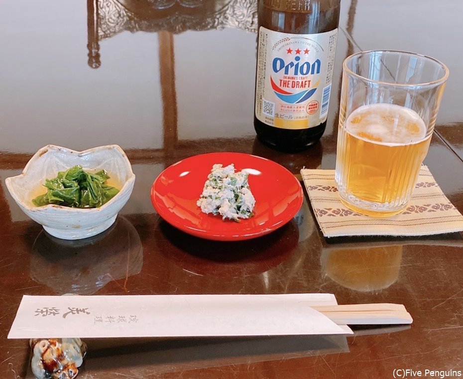 やっぱり琉球料理にはオリオンビール